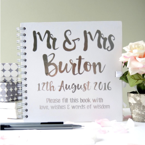 Personalised Mr & Mrs Wedding Guest Book