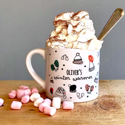 Personalised Childrens Winter Warmer Mug