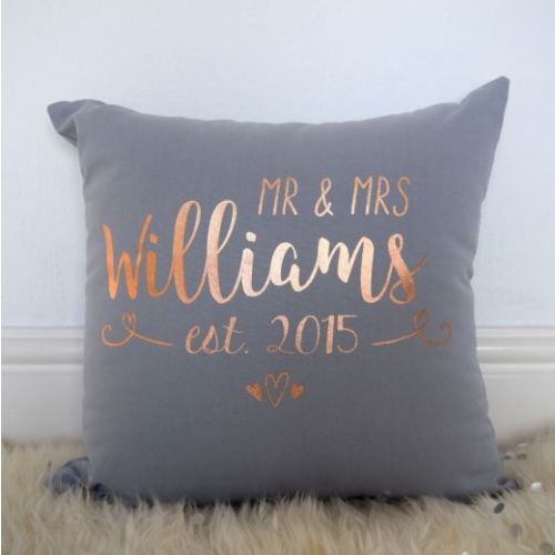 Personalised Mr & Mrs Cushion