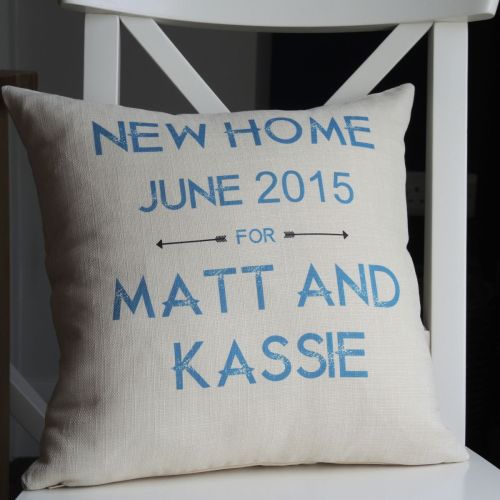 Personaised New Home Cushion