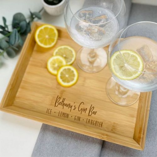 Personalised Gin Bar Gin Tray