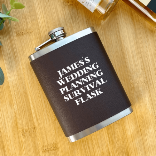 Personalised Wedding Planning Survival Hip Flask