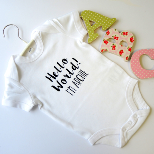 Hello World Baby Vest