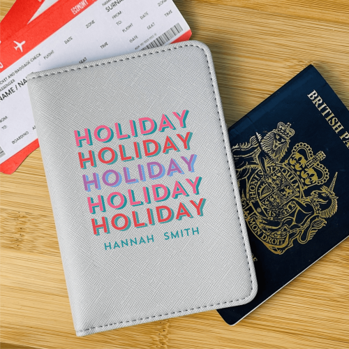 Holiday Holiday Shadow Font Passport Cover