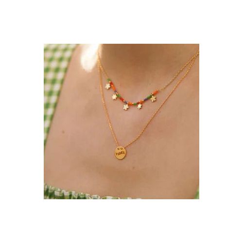 Estella Bratlett Gold Ditsy Flower Necklace