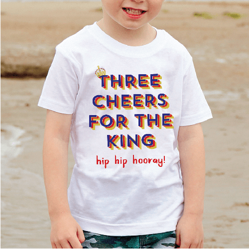 Three Cheers for The King Children`s Coronation T-Shirt