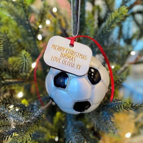 Personalised Football Bauble