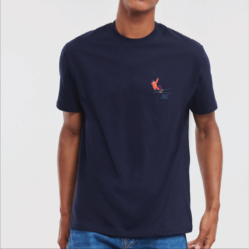 Personalised Initial Skiing T Shirt