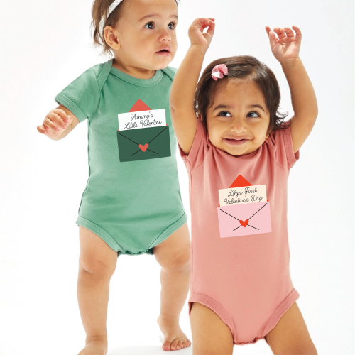 Personalised Love Letter Valentine`s Baby Vest