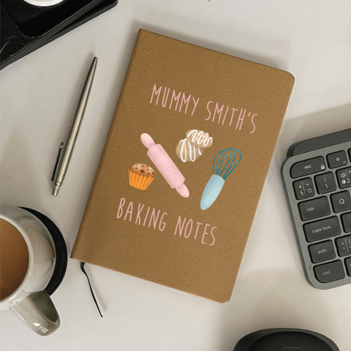 Personalised Baking Notes Notebook