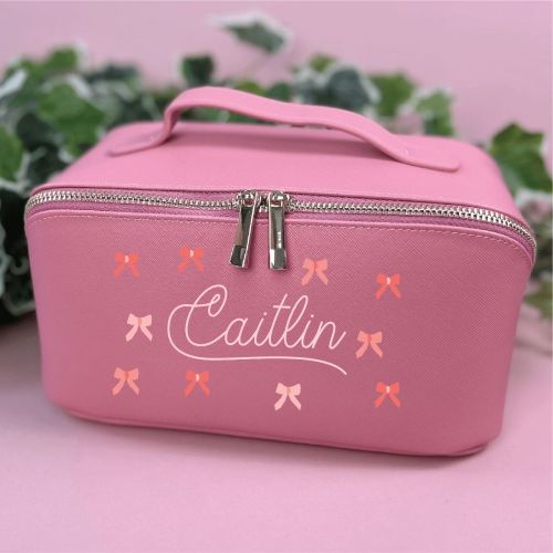 Personalised Open Flat Bow Washbag