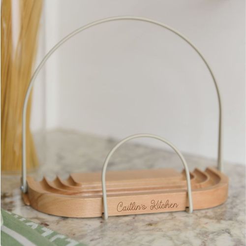 Personalised Beechwood Cookbook Stand