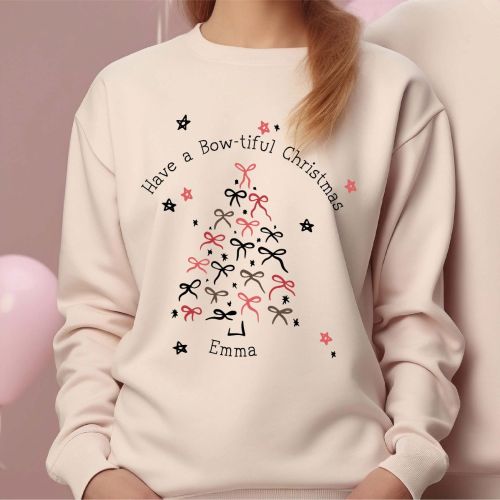 Personalised Bowtiful Christmas Jumper