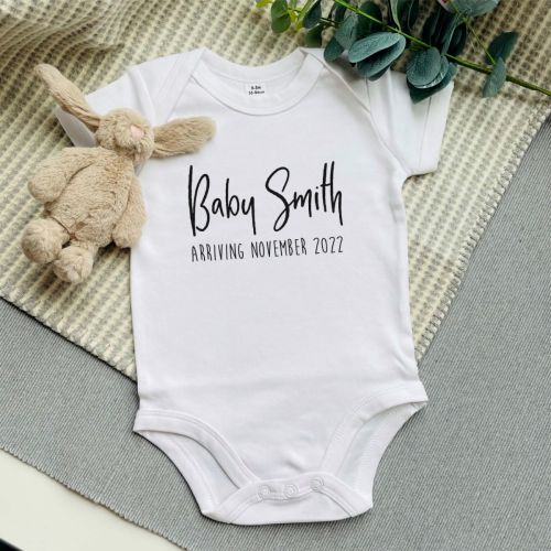 Personalised Pregnancy Announcement Baby Vest