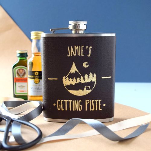 Personalised Getting Piste Hip Flask