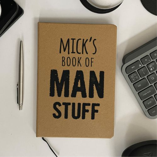 Personalised Man Stuff Notebook