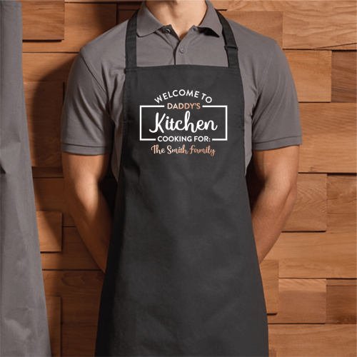 Personalised Kitchen Welcome Family Apron