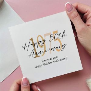 Personalised 50th Anniversary Golden Wedding Year Card