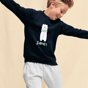 Personalised Polar Bear Childrens Christmas Jumper