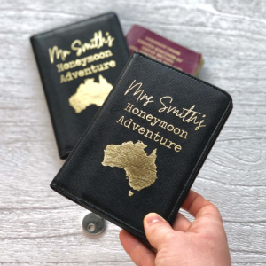 Pair Of Honeymoon Destination Passport Covers