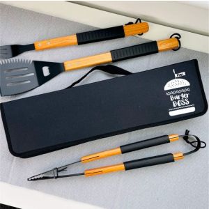 Personalised Burger Boss Barbecue Tool Set
