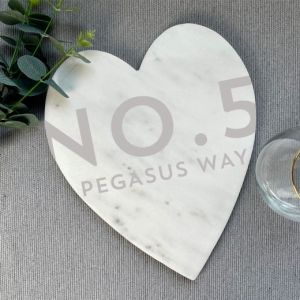 Personalised Oversized House Number Marble Platter