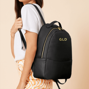Personalised Backpack With Gold Initials