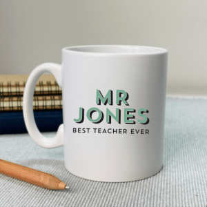 Personalised Shadow Font Teacher Mug
