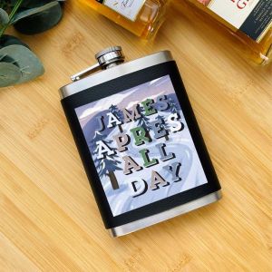 Personalised Apres All Day Skiing Hip Flask