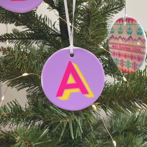 Personalised Bright Initial Christmas Decoration