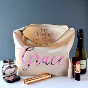 Personalised Be my Bridesmaid Toiletry Bag
