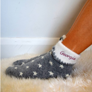 Personalised Grey Star Socks