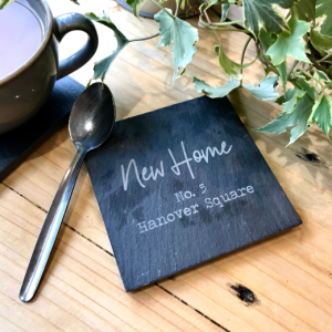 Personalised Slate New Home Coaster