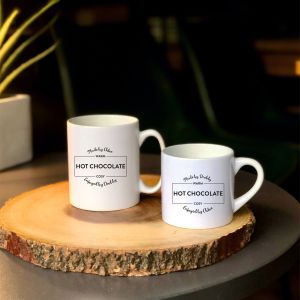 Matching Adult And Child Hot Chocolate Mugs