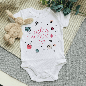Personalised First Valentines Day Baby Vest