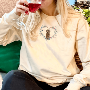 Personalised Flower Heart Dog Lover Jumper