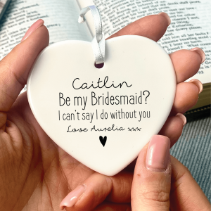 Personalised Be My Bridesmaid Decoration