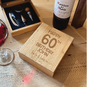 Personalised 60th Birthday Wine Gift Set