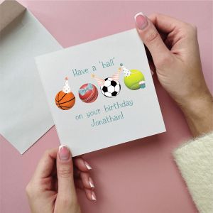 Personalised Sports Fan Birthday Card