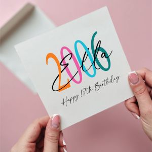 Personalised Birth Year 18th Birthday Card