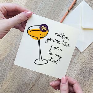Personalised The Porn To My Star Pornstar Martini Card