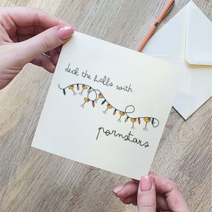 Deck The Halls With Pornstar Martini Christmas Card