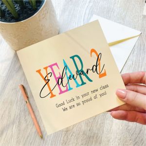 Personalised Year Two Back To School Good Luck Card