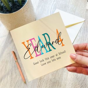 Personalised Year Four Back To School Good Luck Card