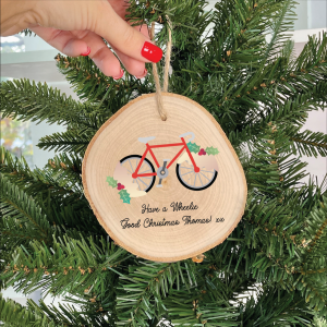 Personalised Cycling Christmas Decoration