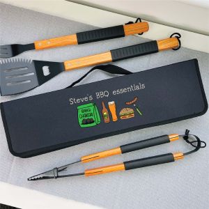 Personalised BBQ Essentials BBQ Tool Set