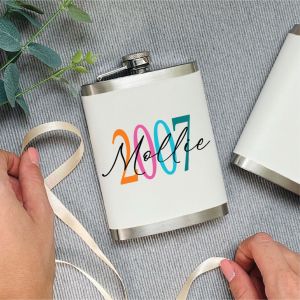 Personalised Birth Year 18th Birthday Hip Flask