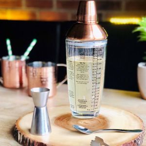 Copper & Glass Cocktail Shaker