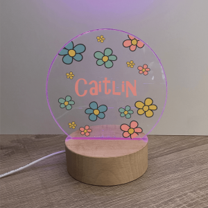 Personalised Flower Power Light Up LED Sign
