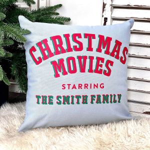 Personalised Christmas Film Cushion